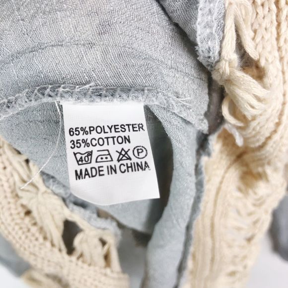 RED VELVET openwork boho bell sleeved Crochet Top - Picture 6 of 6